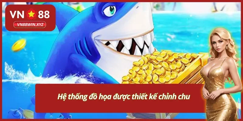 Giao diện game bắn cá đổi thưởng VN88 được thiết kế chỉnh chu 