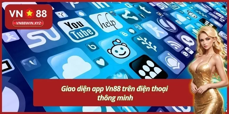 Giao diện app Vn88 trên điện thoại thông minh